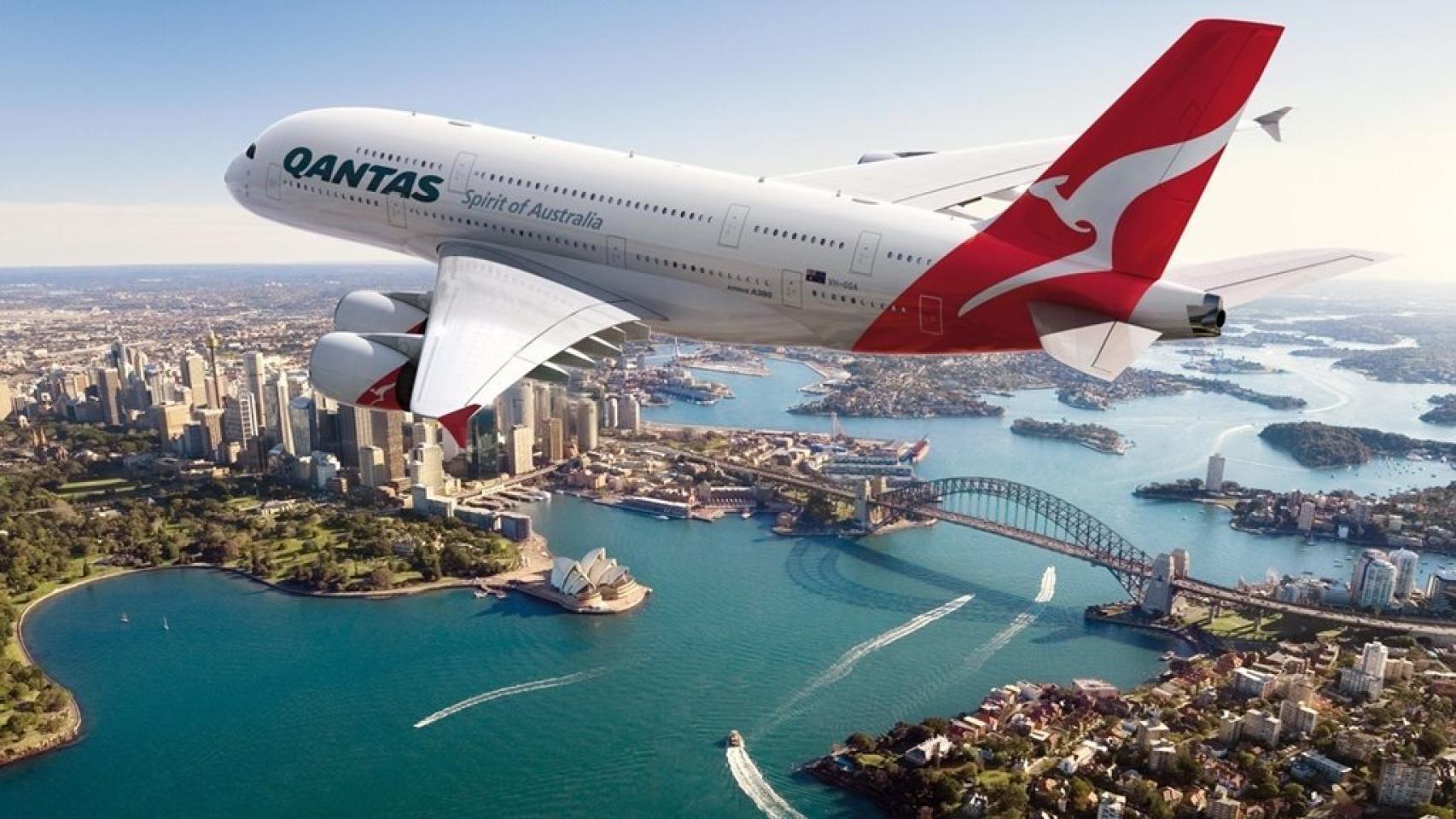 Un avión de Qantas.