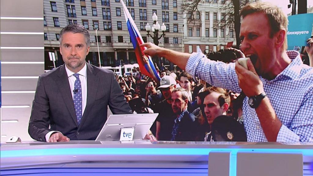 Carlos Franganillo en el 'Telediario'