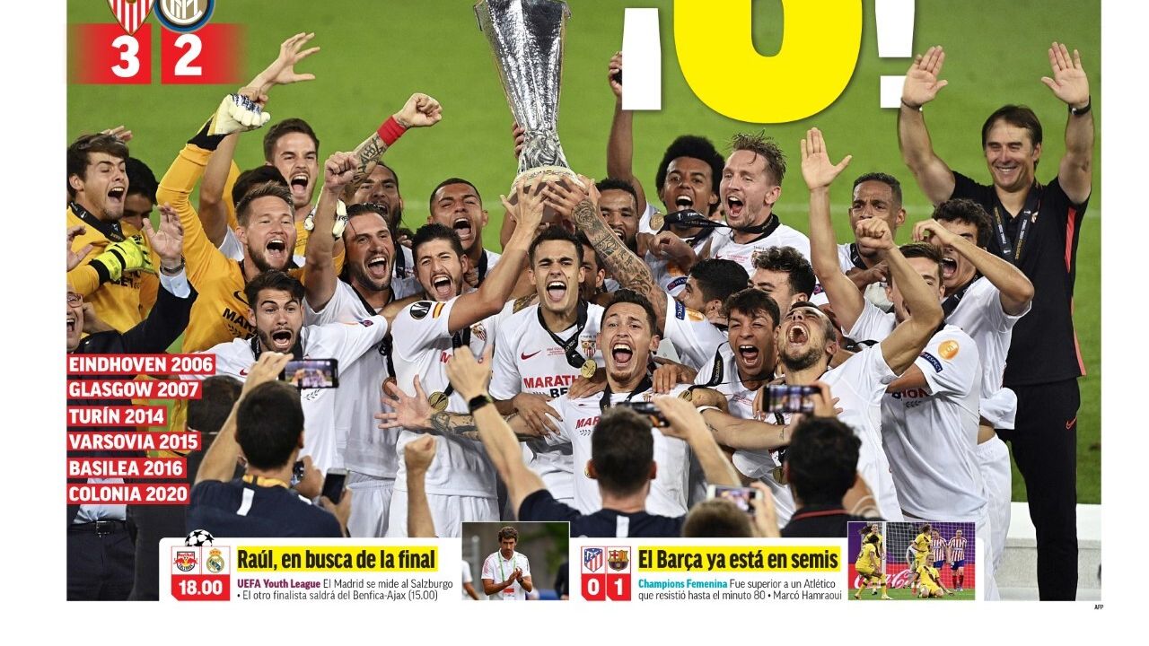 La portada del diario MARCA (22/08/2020)