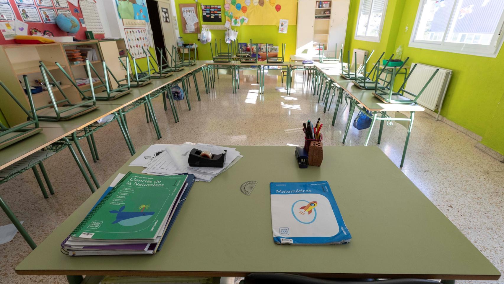 Un aula vacía de un colegio.