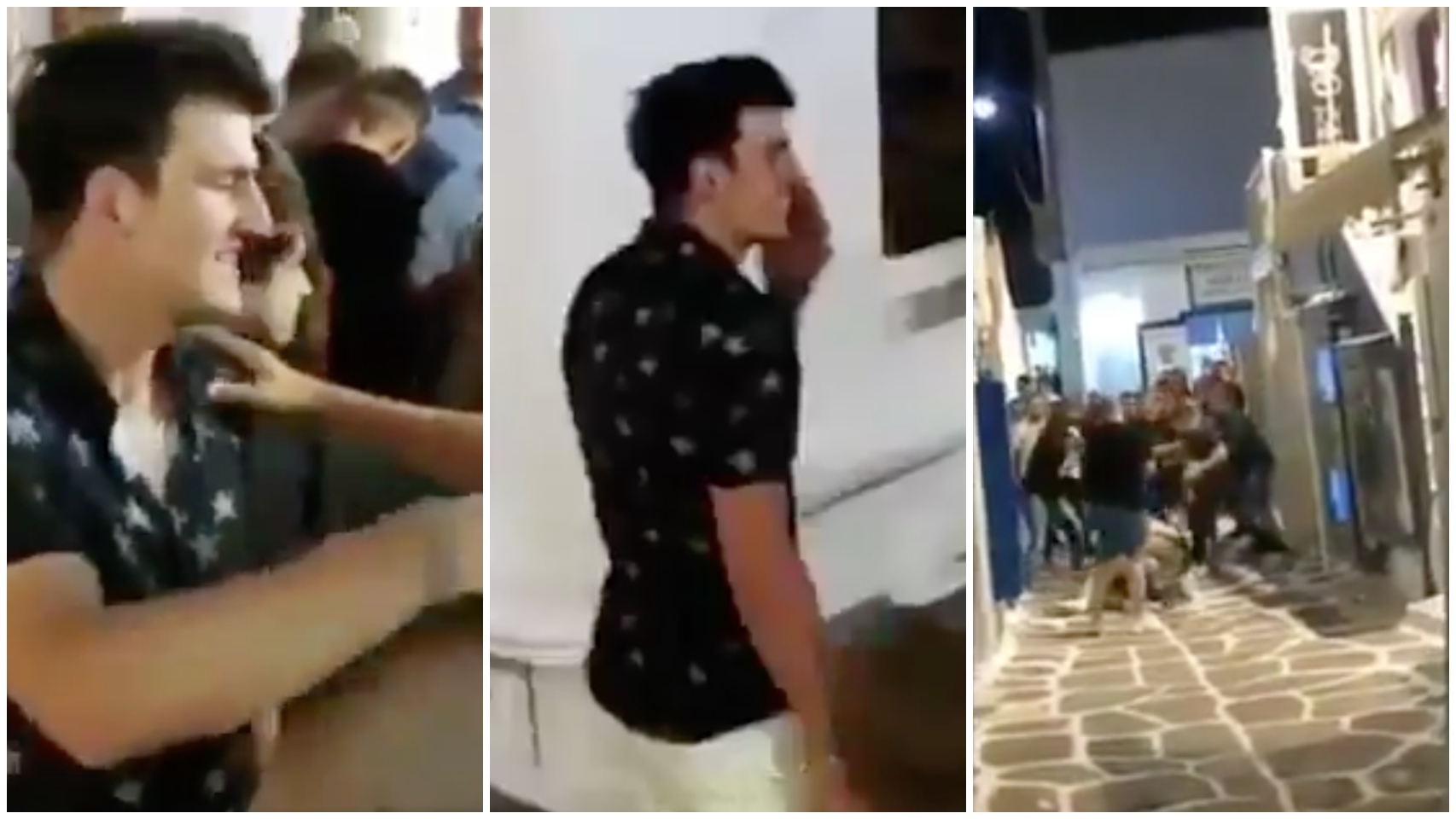 El vídeo de la pelea de Maguire en Mykonos