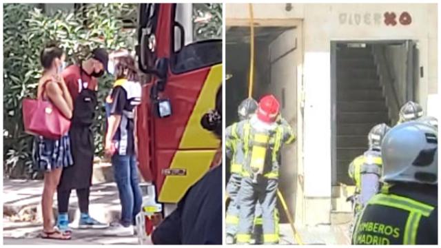 Daviz Muñoz y Cristina Pedroche, a la izquierda; incendio en Diverxo, a la derecha.