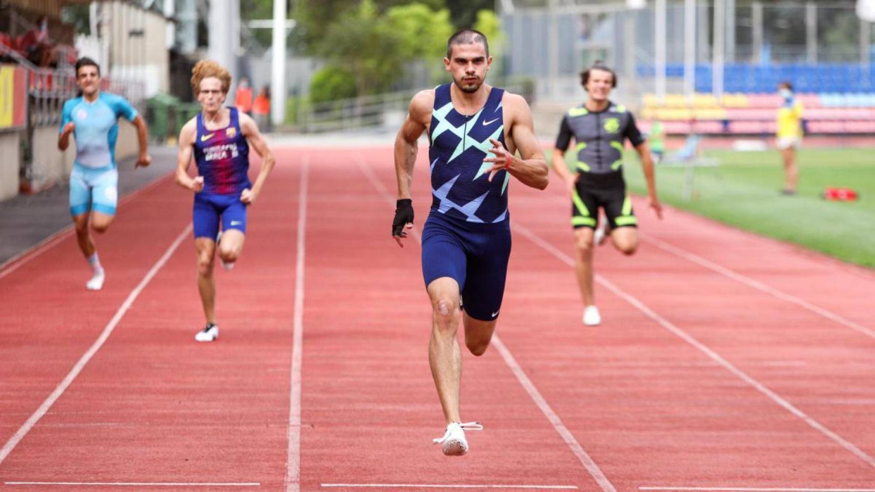 Bruno Hortelano en la carrera de 150 que corrió en Andorra
