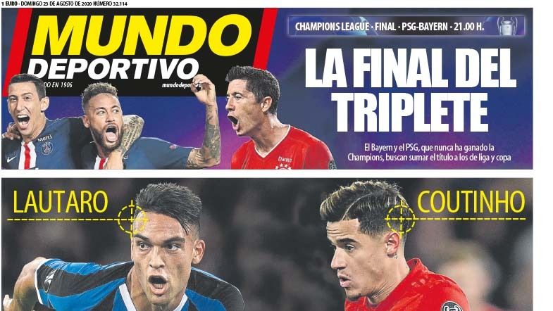La portada del diario Mundo Deportivo (23/08/2020)
