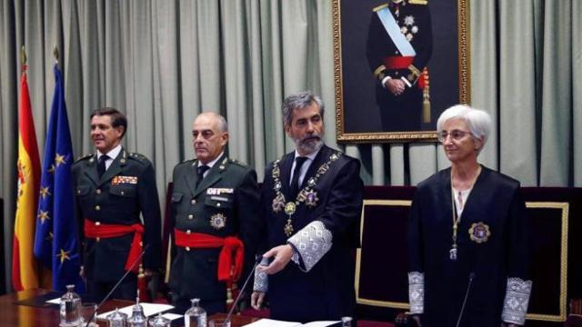 El presidente del CGPJ, Carlos Lesmes, el pasado octubre en la apertura del año judicial en la jurisdicción castrense./