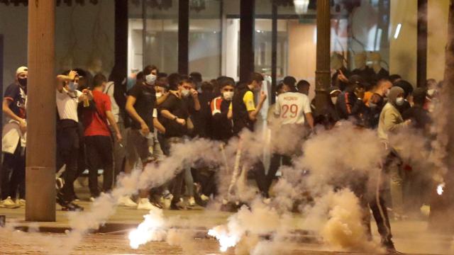 Las calles de París tras la derrota del PSG