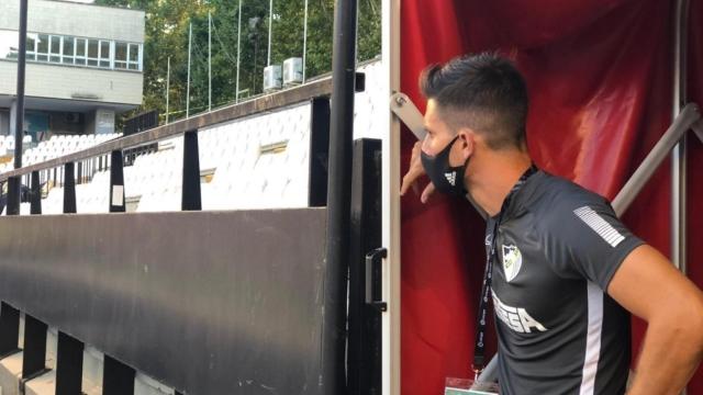 Adrián González, jugador del Málaga