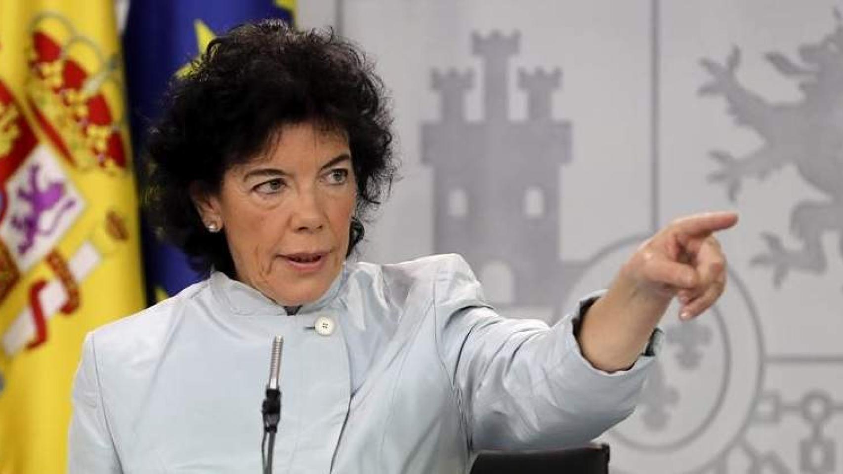La ministra de Educación, Isabel Celaá.