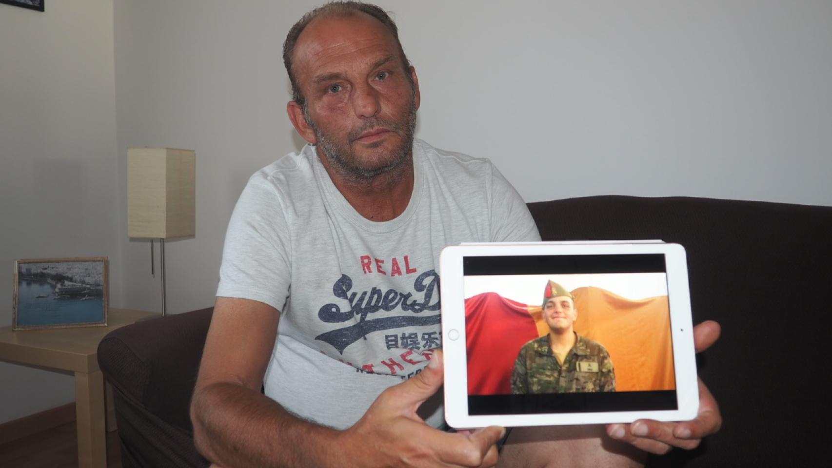 Juanjo Jiménez, padre del legionario fallecido en marzo de 2019 en Alicante.
