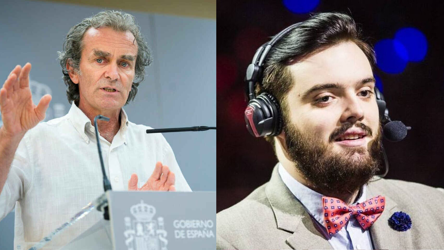 Fernando Simón e Ibai Llanos en un fotomontaje.