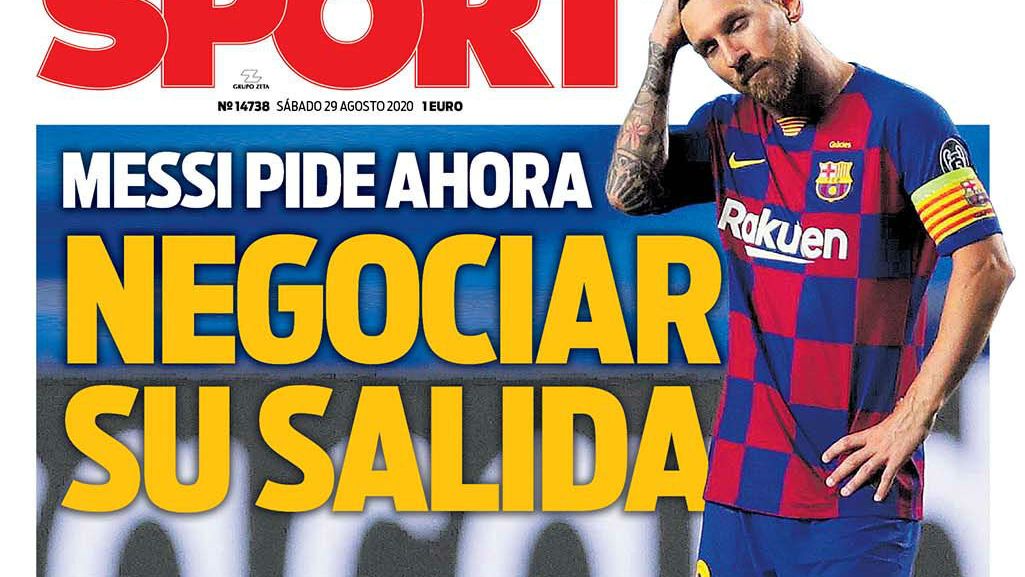 Portada Sport 29-08-2020