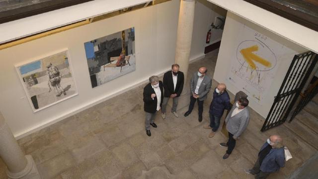 Un momento de la inauguración de la exposición ‘Facer Camiño’.