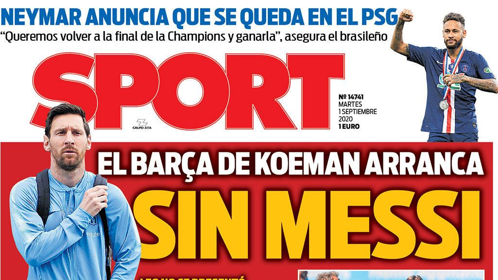 Portada Sport (01/09/20)