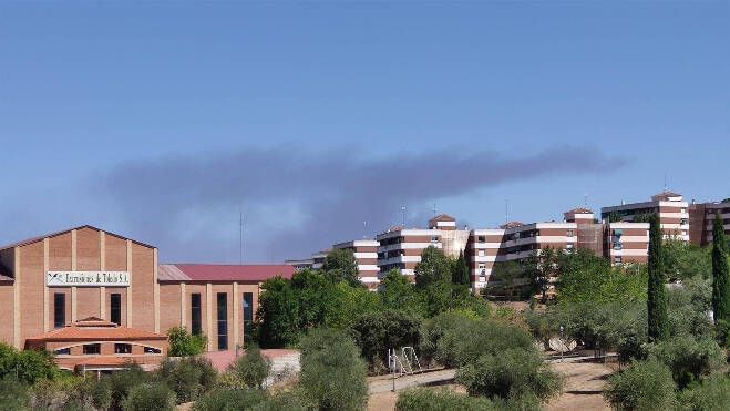La columna de humo es visible desde kilómetros