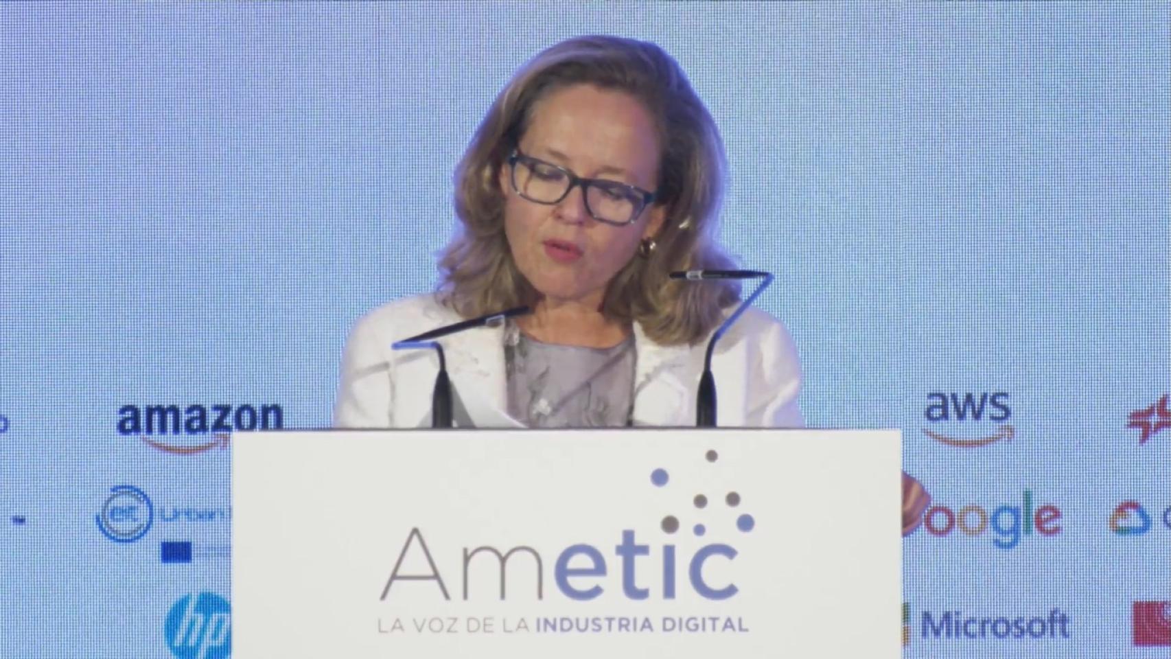 Nadia Calviño, vicepresidenta tercera del Gobierno y ministra de Asuntos Económicos y Transformación Digital