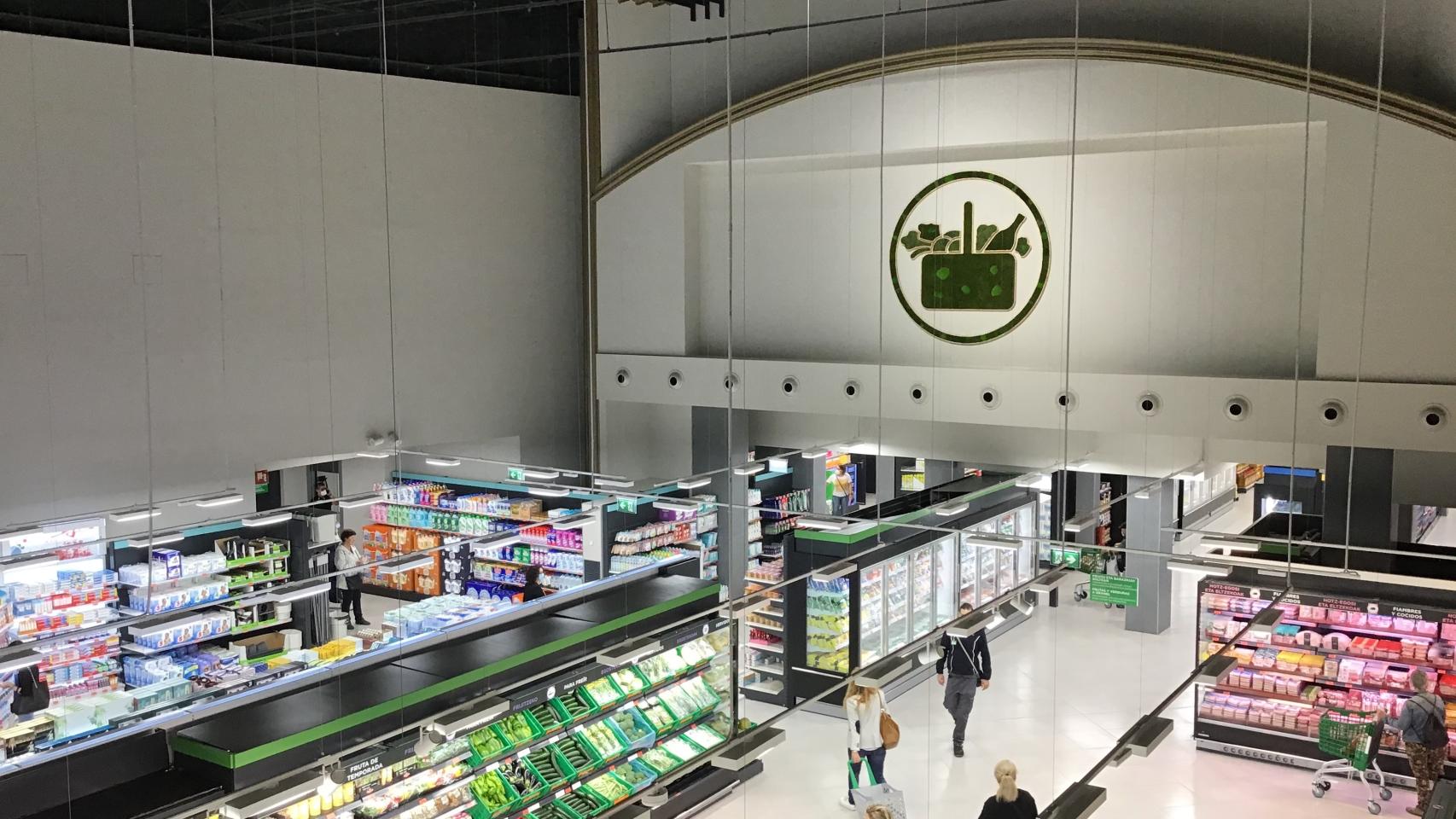 El interior de un establecimiento de Mercadona en Bilbao.