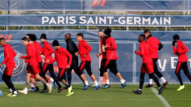 El PSG durante una sesión de entrenamiento