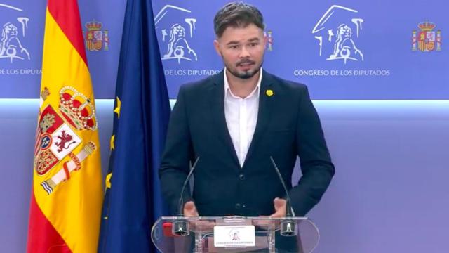 Gabriel Rufián, portavoz de ERC en el Congreso.