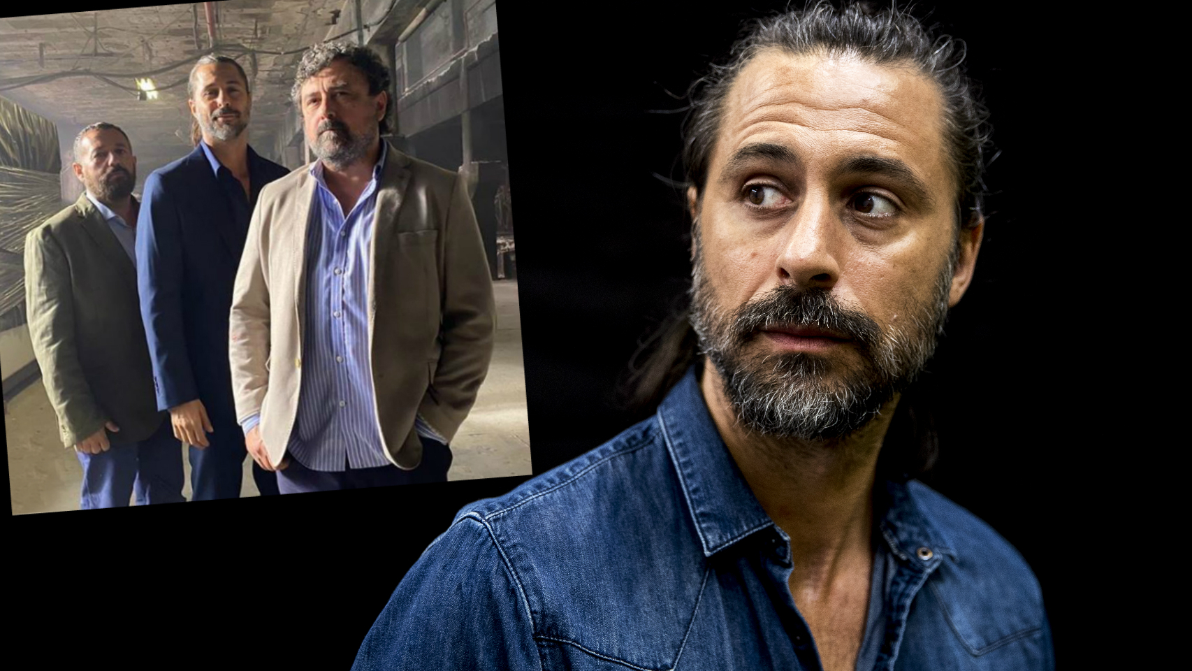 Hugo Silva, inmerso en el rodaje de 'Los Hombres de Paco'.