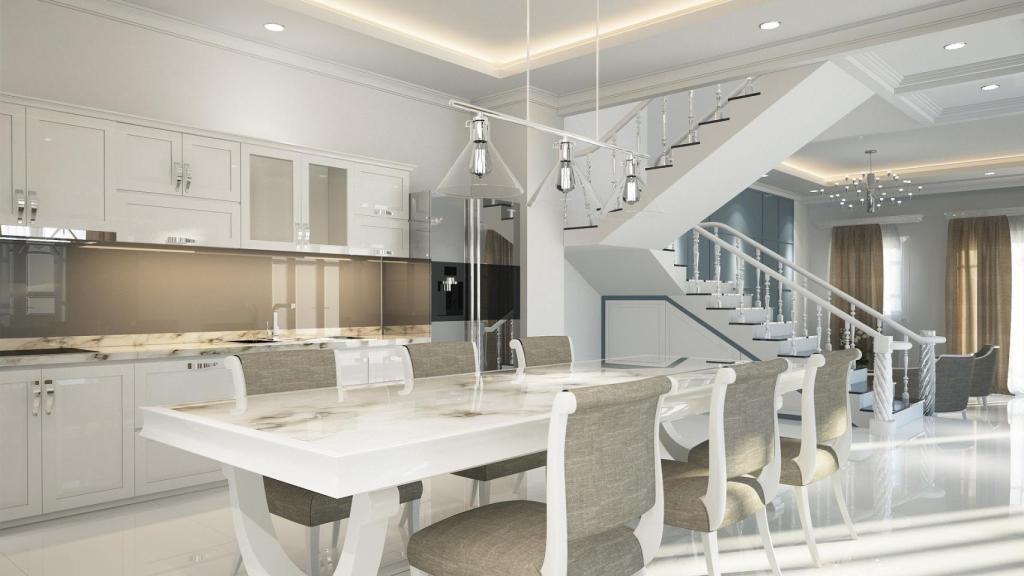 Interior de una vivienda de lujo.