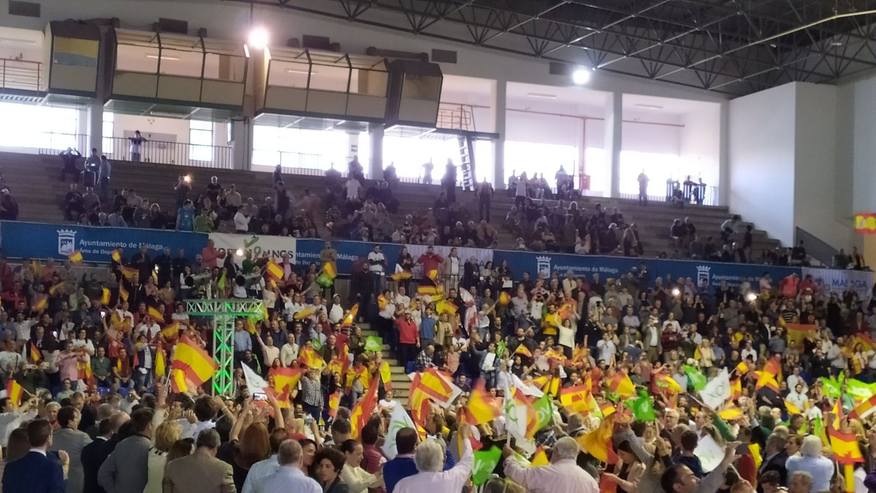 Mitin de Vox el 25 de abril de 2019 en Málaga