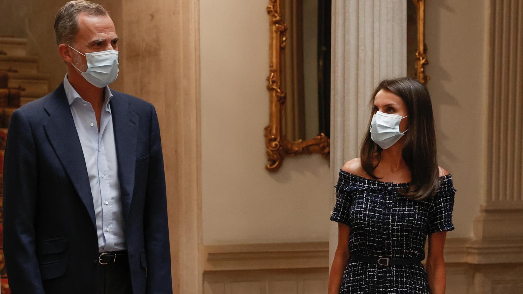 Felipe VI y Letizia en su primer acto juntos tras la vuelta de las vacaciones.
