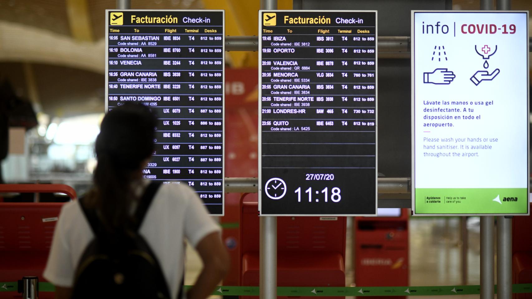 La terminal T1 del Aeropuerto de Madrid-Barajas Adolfo Suárez.