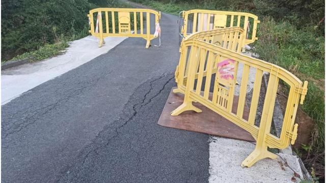 El estado actual de la zona afectada por la rotura del puente.