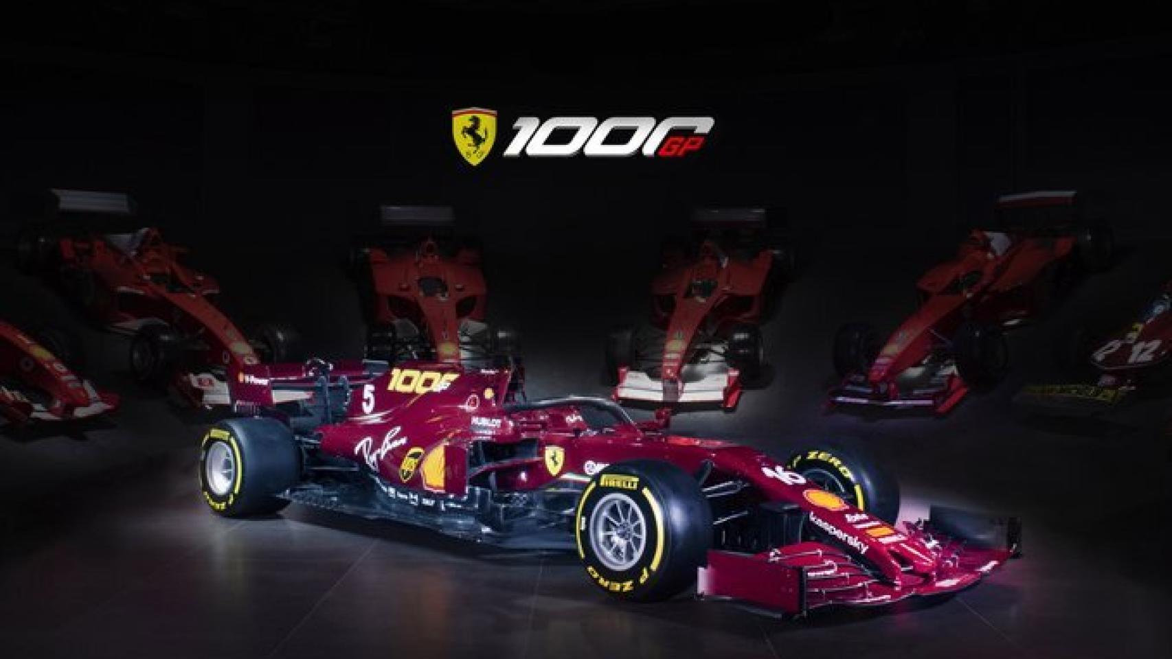 Coche de Ferrari con un diseño especial para el GP de Italia