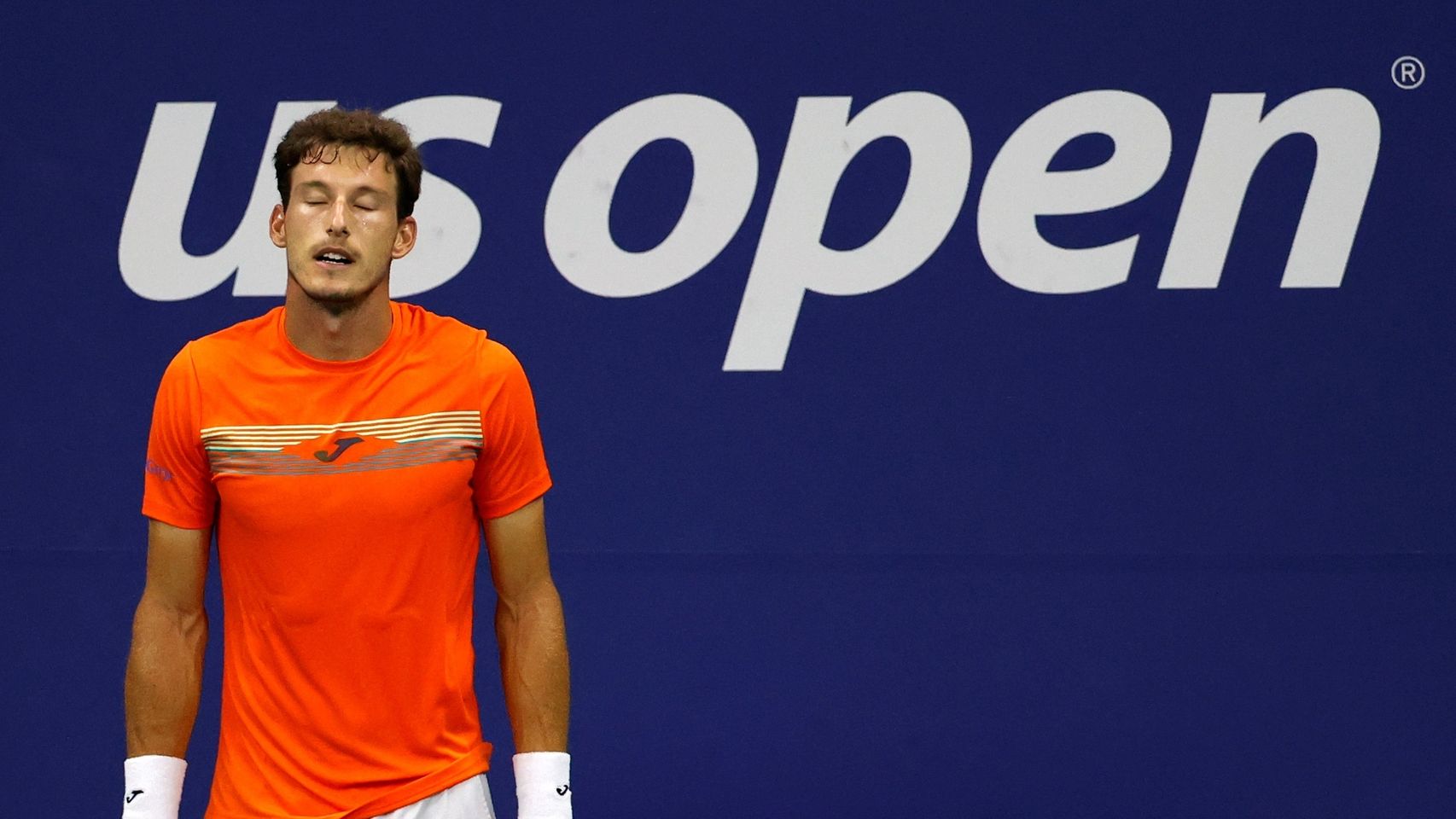 Pablo Carreño durante su partido de cuartos en el US Open