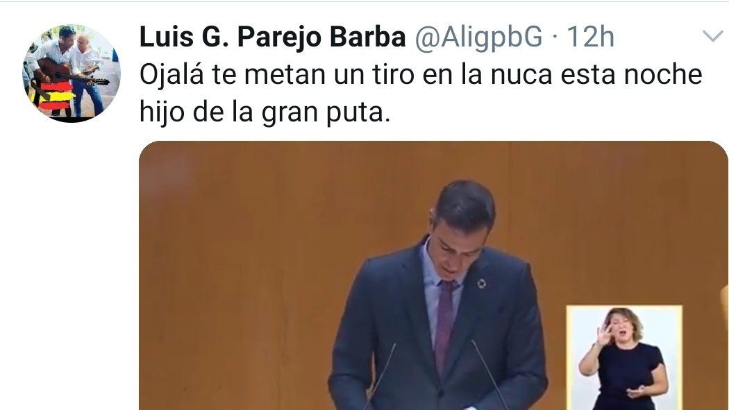 Un exconcejal del PP en Málaga pide un tiro en la nuca para Pedro Sánchez
