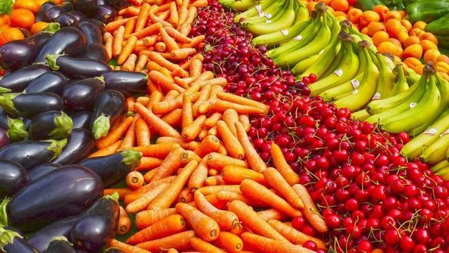 Frutas y verduras.
