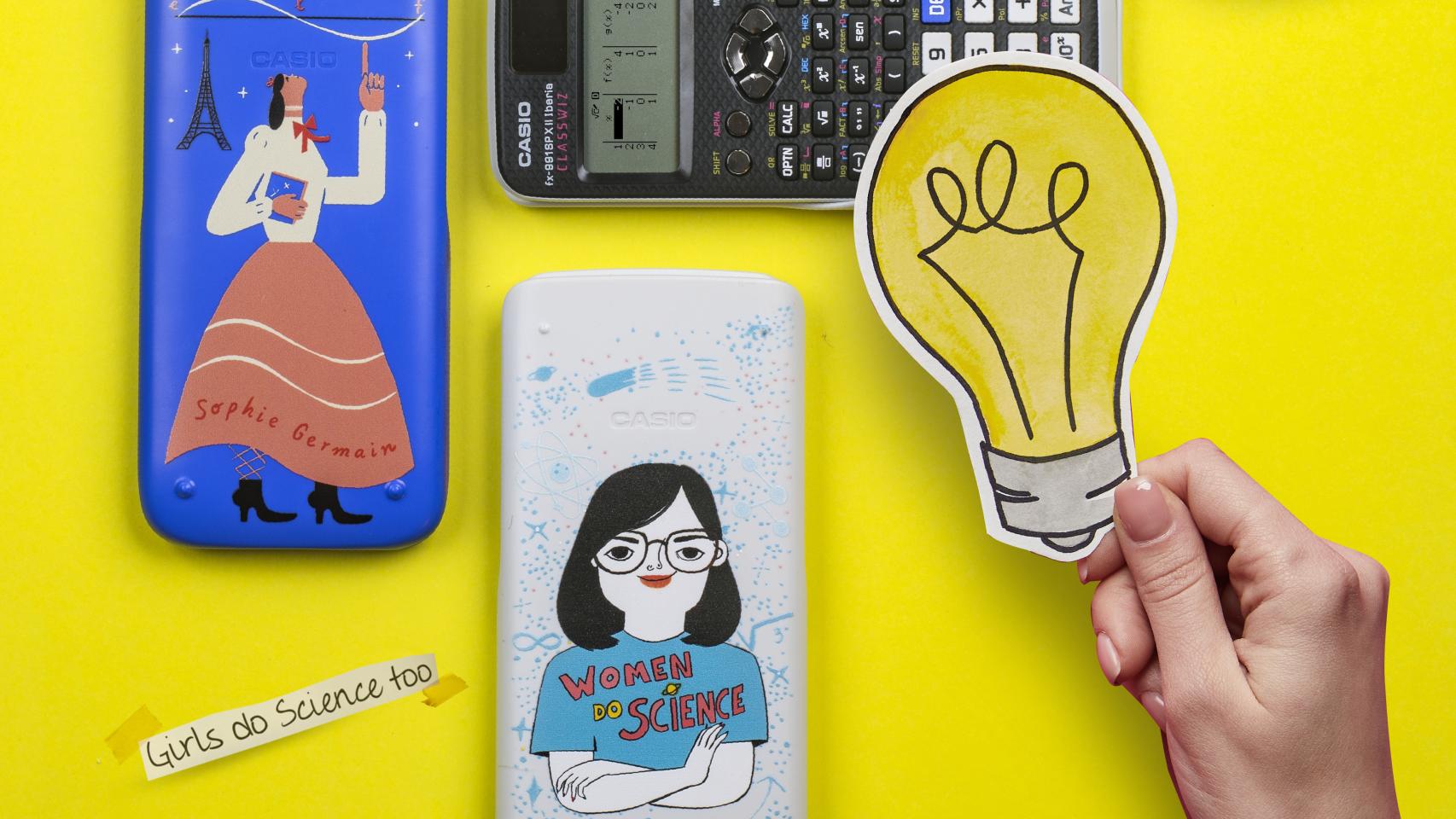 Las carcasas de Casio de Sophie Germain y Jess Wade.