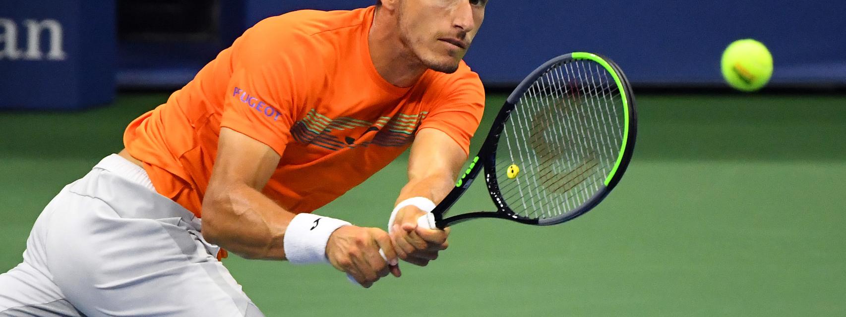 Carreño, durante el partido ante Shapovalov.
