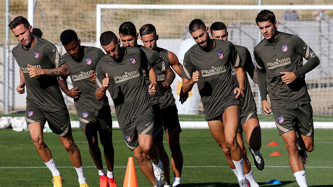 Los jugadores del Atleti se entrenan en San Rafael