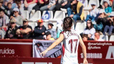 Claudia Florentino, durante un partido con el Fundación Albacete