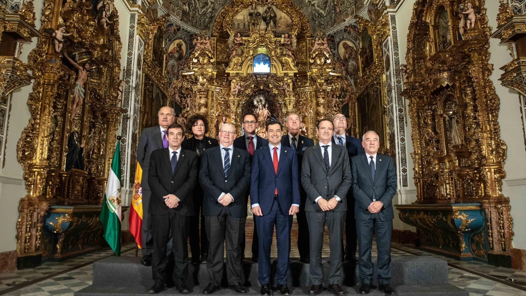 Recepción de Juanma Moreno a los presidentes de consejos y agrupaciones de cofradías