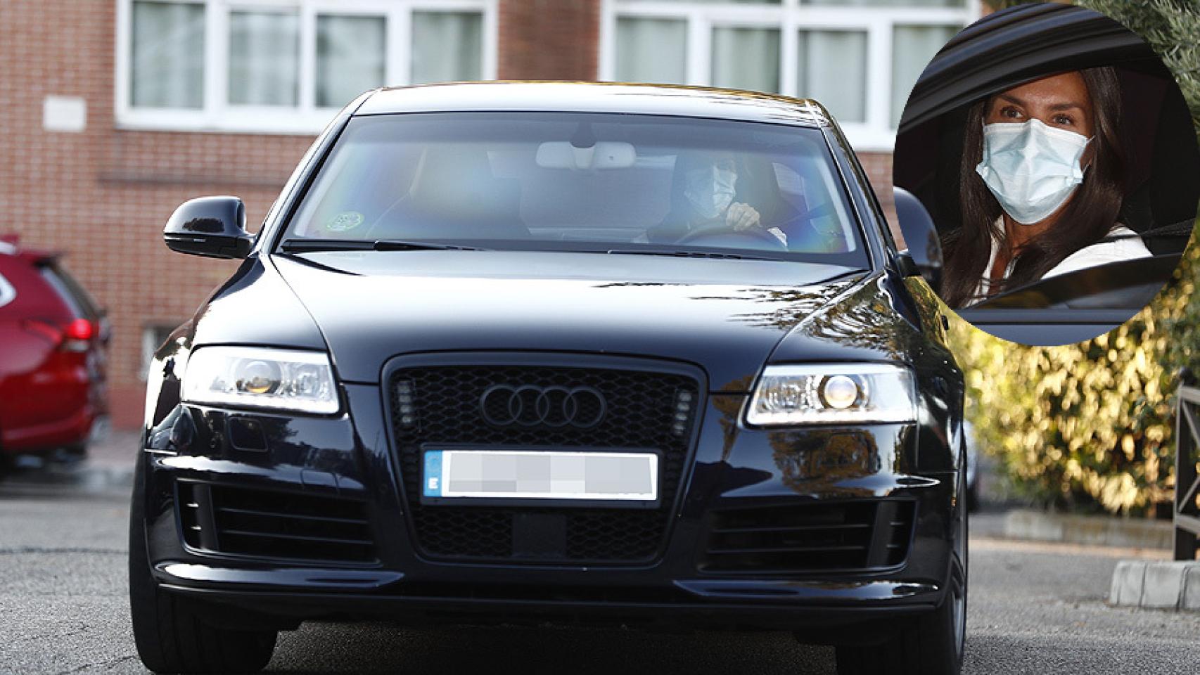 Imagen de la Reina Letizia al volante del Audi RS6 de Felipe esta semana.