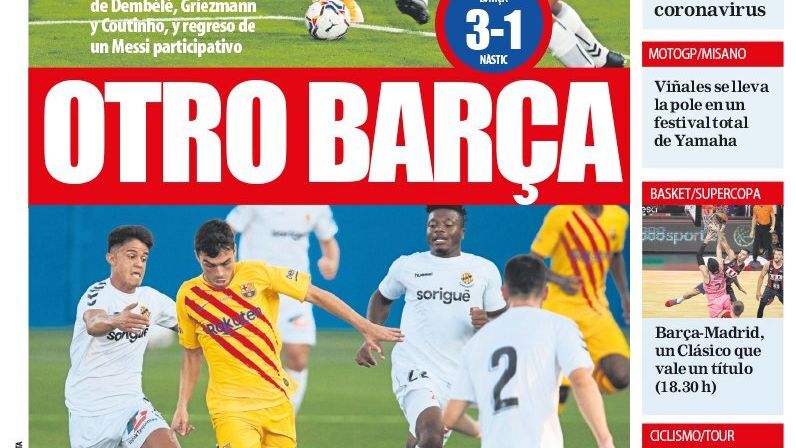 La portada del diario Mundo Deportivo (13/09/2020)