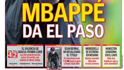 La portada del diario AS (14/09/2020)