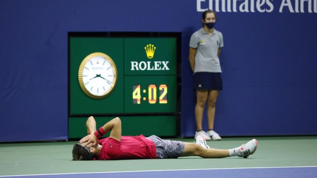 Thiem, tras ganar el US Open.