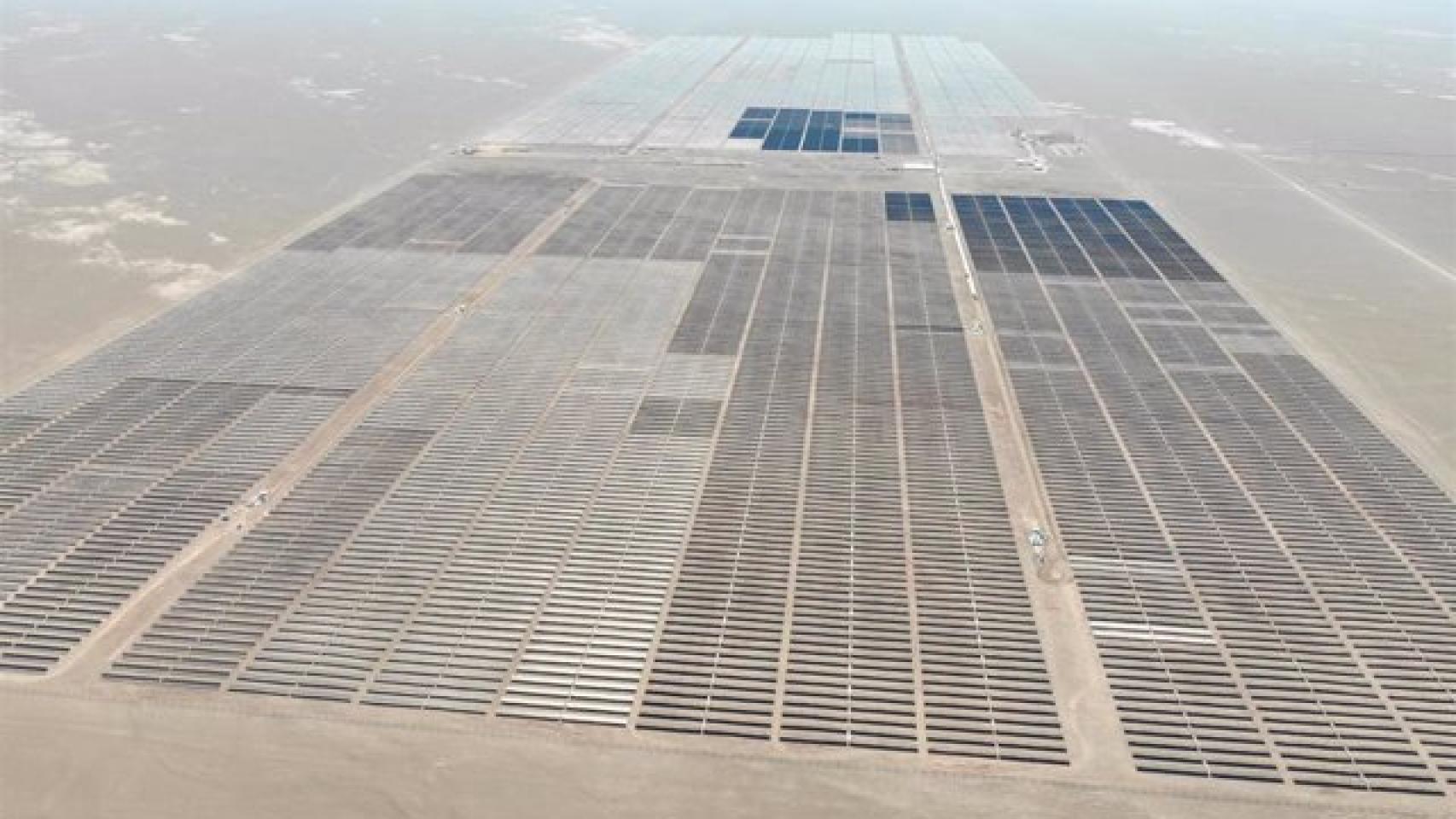 Imagen de la planta solar puesta en marcha por Solarpack en Chile.