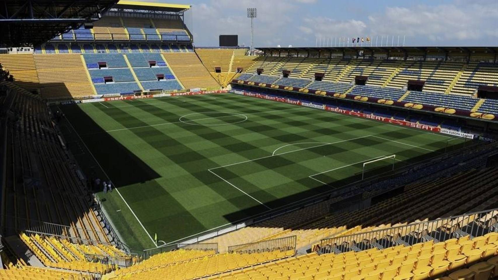 El Estadio de la Cerámica en su interior