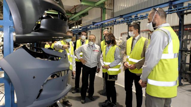 Factoría de Nissan en Ávila, en una reciente visita de la consejera de Empleo e Industria