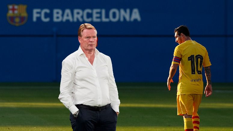 Koeman y Leo Messi