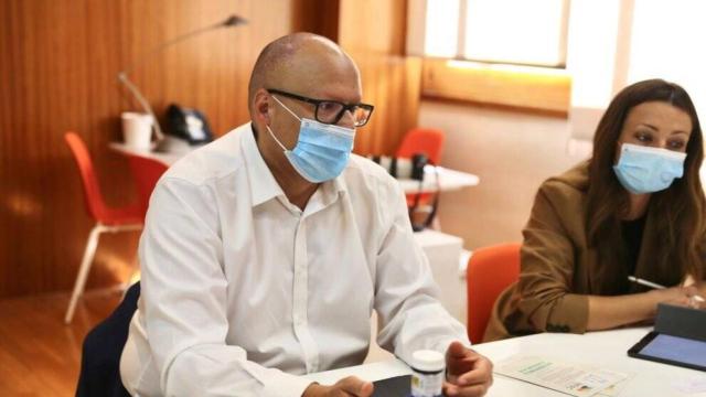 José Ruiz, director institucional de Mercadona en CLM, y Natalia Castrillo, directora provincial en Toledo, en la reunión con Ciudadanos