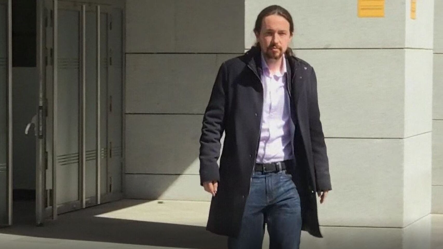 Pablo Iglesias, tras comparecer en la Audiencia Nacional./
