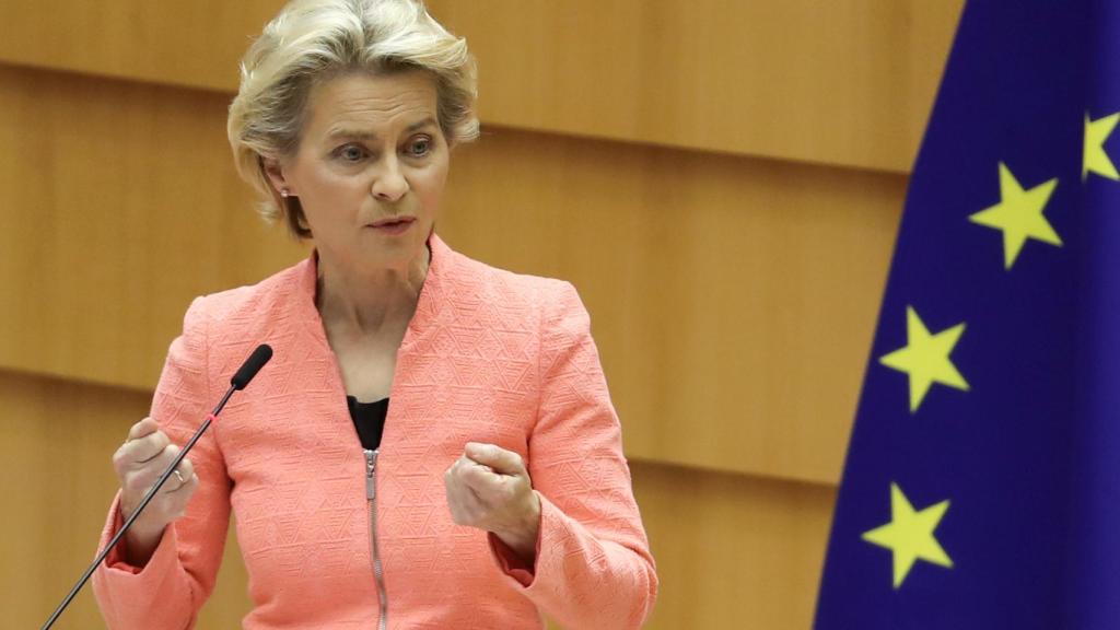 Ursula von der Leyen, durante un discurso sobre el estado de la Unión.
