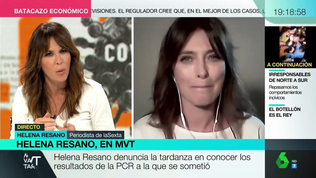 Helena Resano junto a Mamen Mendizábal en 'Más vale tarde'.