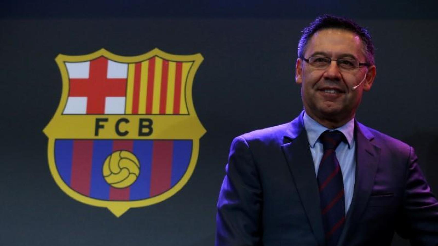 Bartomeu durante una comparecencia del FC Barcelona